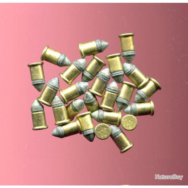 Lot de 25 cartouches .22 Flobert  balle conique Bosquette - 1  sans prix de rserve