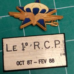 INSIGNE  1ER RCP. 1ER REGIMENT DE CHASSEURS PARACHUTISTES