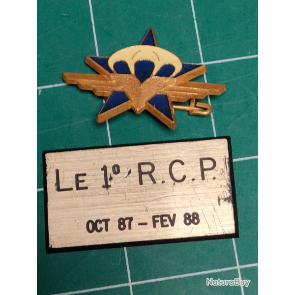 INSIGNE  1ER RCP. 1ER REGIMENT DE CHASSEURS PARACHUTISTES