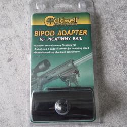 Adaptateur Caldwell rail Picatinny vers grenadière pour bipied ou bretelle