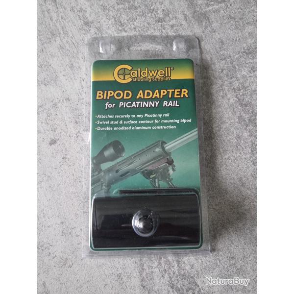 Adaptateur Caldwell rail Picatinny vers grenadière pour bipied ou bretelle