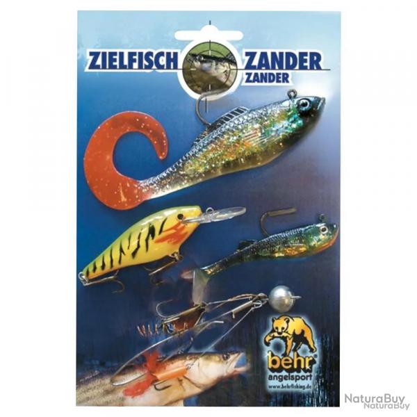 Pack 4 leurres carnassier : 1 crankbait + 2 souples + montage