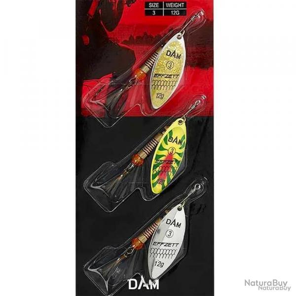Pack 3 cuillres tournantes DAM - Leurres carnassiers pche
