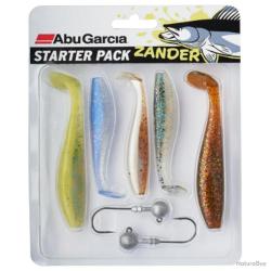 Pack leurres souples + têtes plombées carnassiers multicolores