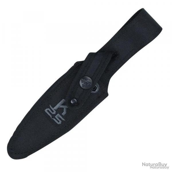Poignard de botte K25 manche caoutchouc lame acier inox 12,5cm