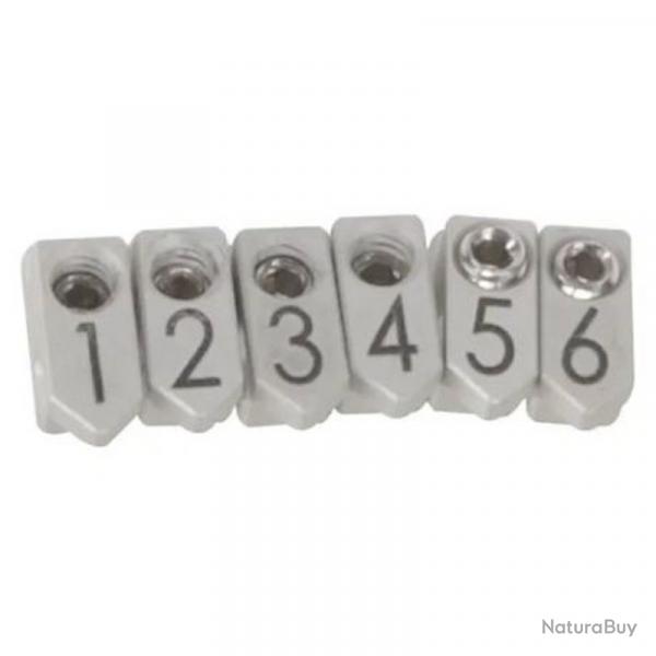 6 indicateurs de position gravés pour tourelles ST II-B / BDC II-B Schmidt & Bender