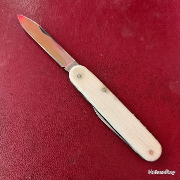 Ancien couteau canif NOXI Thiers 3 pièces ivoire état neuf