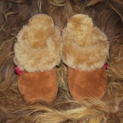 Sabots fourré en peau de mouton retournée camel  43