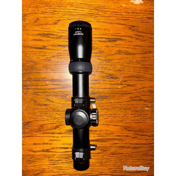 Lunette Nikko Stirling Diamond 1-4X24 / lunette de battue