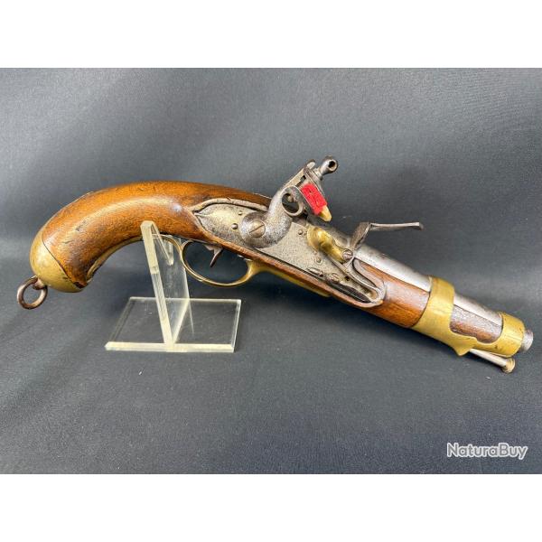 PISTOLET A SILEX DE CAVALERIE TYPE AN IX