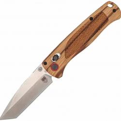 Couteau Cobratec Zebra Wood Bar Lock Lame Tanto Acier D2 Manche Bois Clip CBTZWDBLT