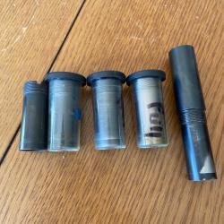 Chokes 1/4. Plein. 1/2.lissi. Plus une rallonge de 5cm full.pour beretta calibre12.