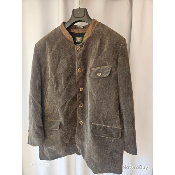 Veste autrichienne en velours avec martingale dans le dos OS TRACHTEN