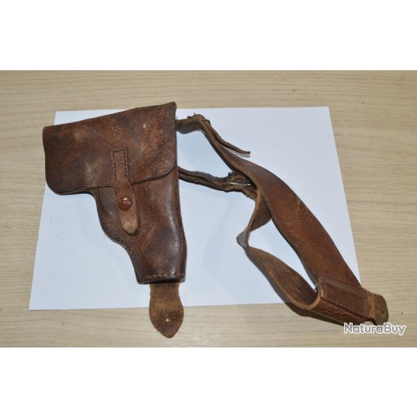 Holster pour Revolver 6.35 / 7.65 France Allemand Aviation paule  Holster Cuir (18)
