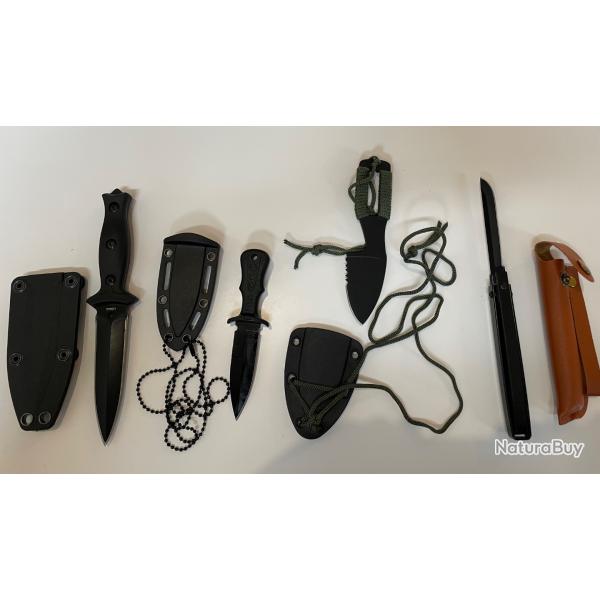 Lots de 4 couteaux atypiques