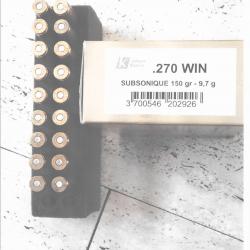 18 balles Sologne  cal 270 W subsoniques