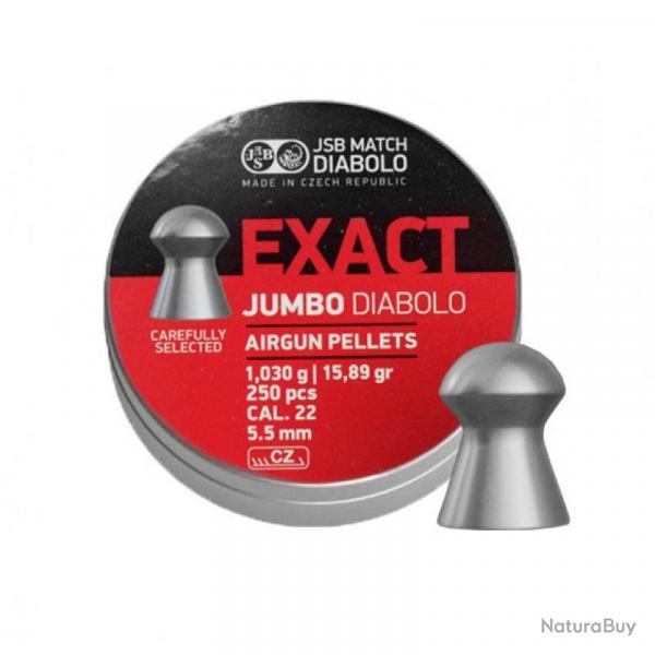 Bote de 250 plombs JSB Jumbo Exact - Cal. 5.5