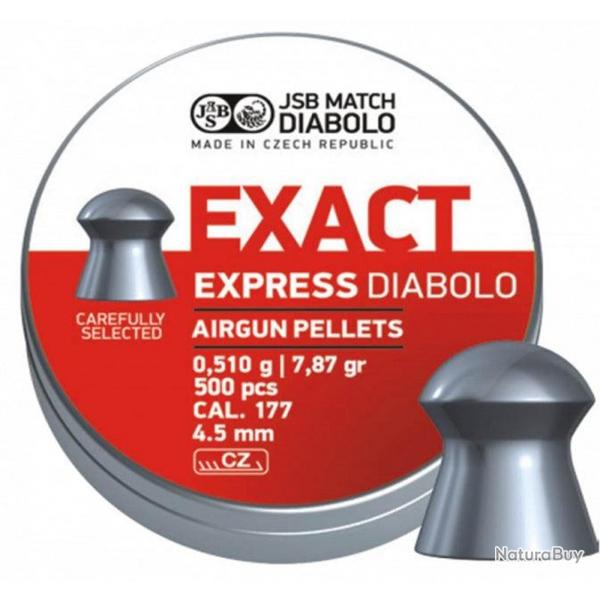 Boîte de 500 plombs JSB Diabolo Exact Express - Cal. 4.5