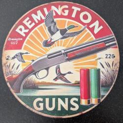 REMINGTON PLAQUE DECORATIVE ALUMINIUM VINTAGE DIAMETRE 20 CM