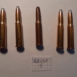 4  cartouches  30-30  WINCHESTER  SUPER SPEED et 1 IMPERIAL 30-30 NEUTRALISEES