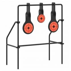 Cible de tir reinitialisable acier noir 26x13x31 cm compacte et durable