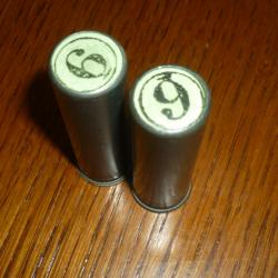 2 cartouches de collection en laiton cal 16