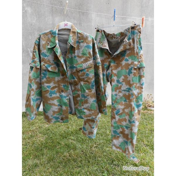 Rare Treillis de combat  M-58 camouflage Blumentarn de l'Allemagne de l'Est