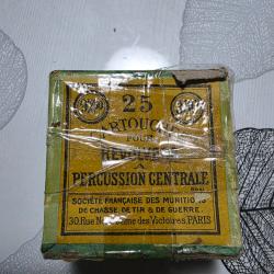 BOITE CARTON VIDE - 25 CARTOUCHES POUR REVOLVER - CAL 380 - PERCUSSION CENTRALE