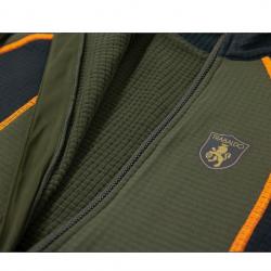 TRABALDO veste polaire technique Caracal Evo kaki/noir/neon orange