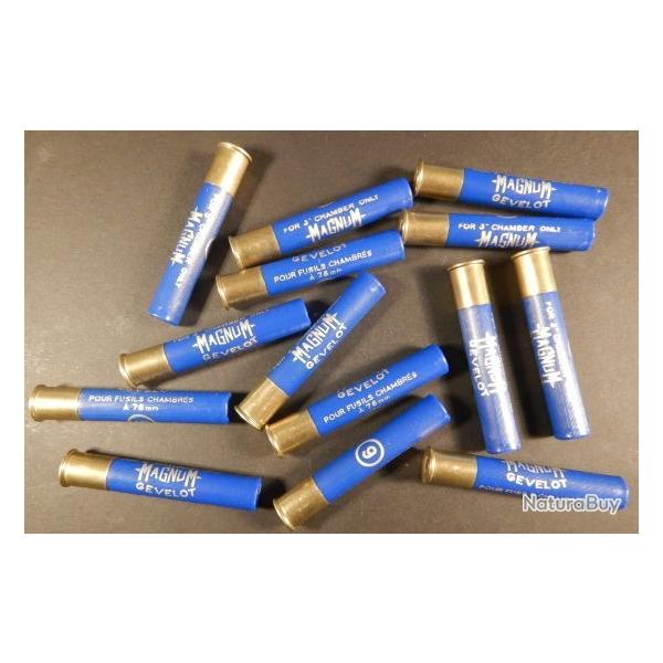 Cartouche 410 Magnum GEVELOT - lot de 14 - Plombs de 9