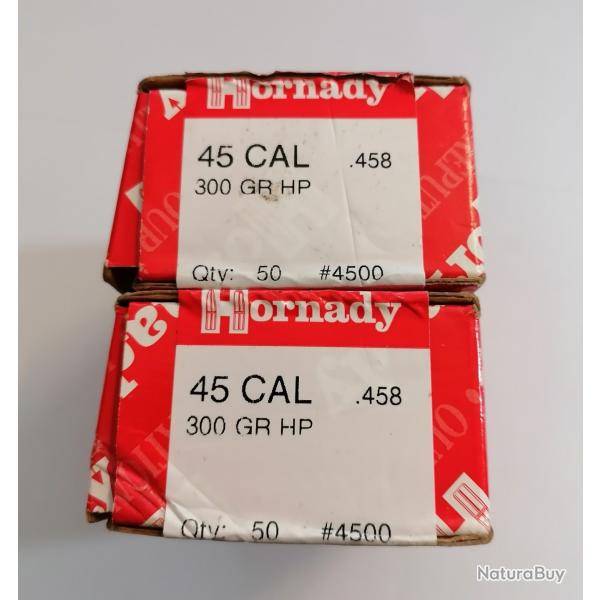 LOT OGIVE HORNADY CAL 45 .458 300gr HP