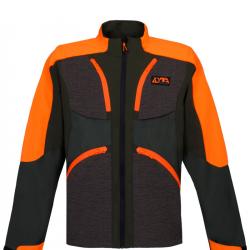 VESTE EN NYLON ÉLASTIQUE - DEFENCE MAN JACKET - ZOTTA FOREST - vert manches orange haute visibilité
