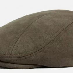 Béret Gatsby en daim unisexe - Casquette vintage automne hiver Vert