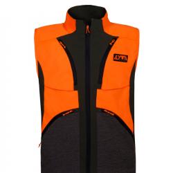 GILET ÉLASTIQUE ANTI-DÉCHIRURE - PROTECH MAN VEST - ZOTTA FOREST - vert avec orange haute visibilité