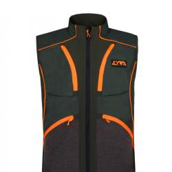 GILET ÉLASTIQUE ANTI-DÉCHIRURE - PROTECH MAN VEST - ZOTTA FOREST - vert avec détails orange