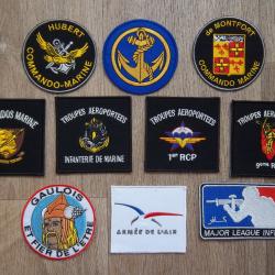 lot 10 écussons militaire insignes collection
