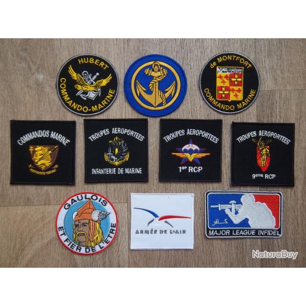 lot 10 écussons militaire insignes collection