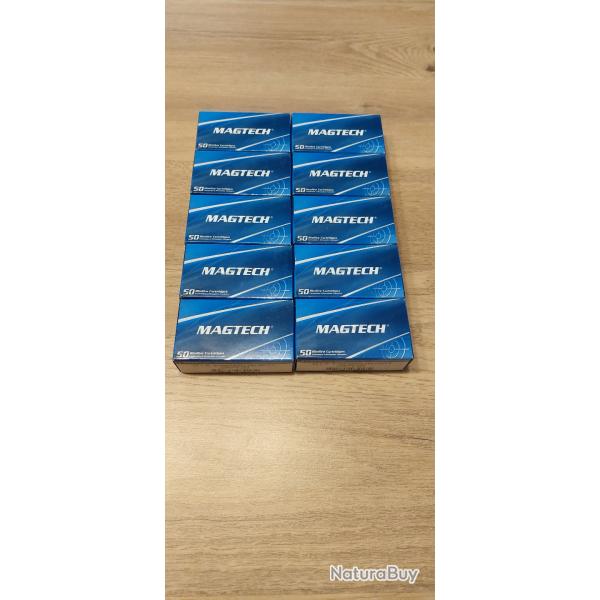Lot 10 boîtes de 50 balles cal.22 long rifle 40 grains à tête ronde - Magtech