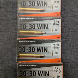 Lot de 80 cartouches 30-30 solognac 150 gr