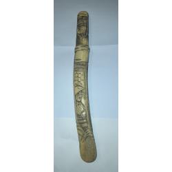 TANTO JAPONAIS DU 19ème SIÈCLE EN OS GRAVÉ