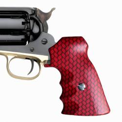 Crosse ergonomique Remington 1858 style carbone rouge, Pietta uniquement.