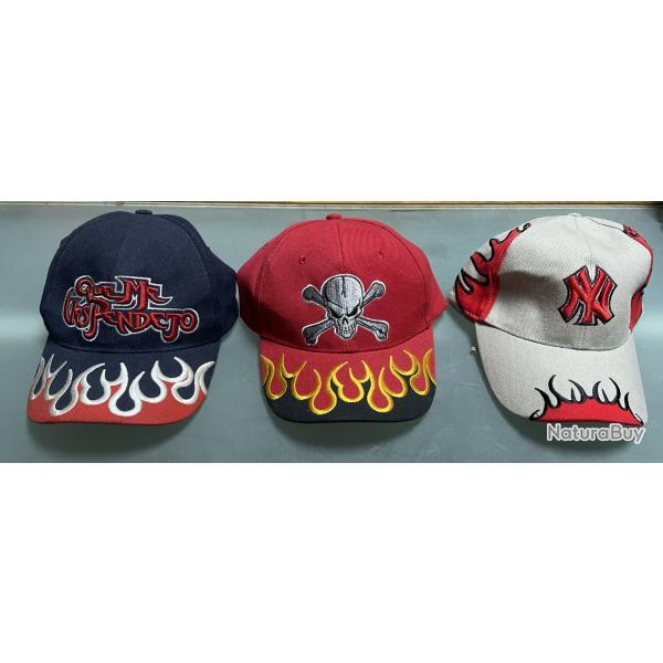 LOT DE 3 CASQUETTES