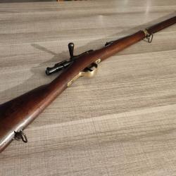 Carabine de gendarmerie à pied gras modèle 1874 triple conversion en très bel état calibre 24
