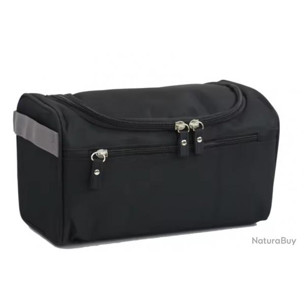 Trousse de Toilette Suspendue Unisexe - Spacieuse & lgante - Voyage Noir 25 x 15 x 14