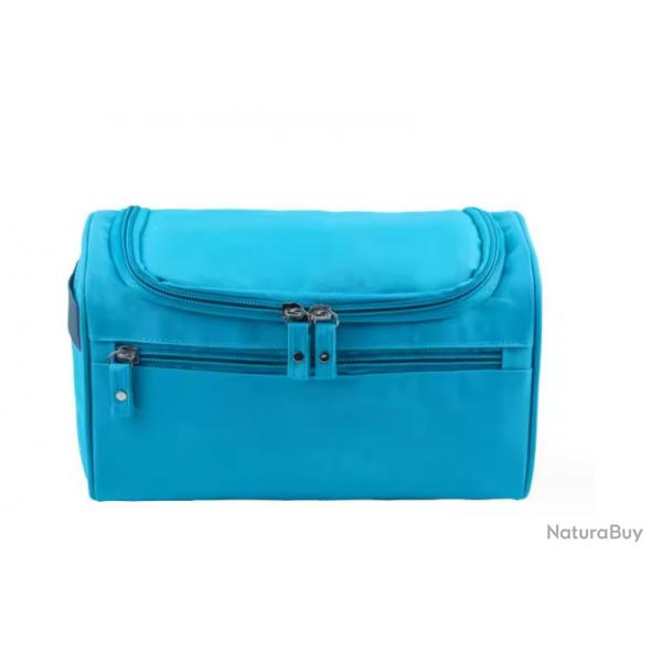 Trousse de Toilette Suspendue Unisexe - Spacieuse & lgante - Voyage Bleu 25 x 15 x 14