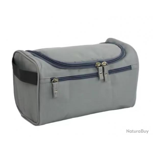 Trousse de Toilette Suspendue Unisexe - Spacieuse & lgante - Voyage Gris 25 x 15 x 14
