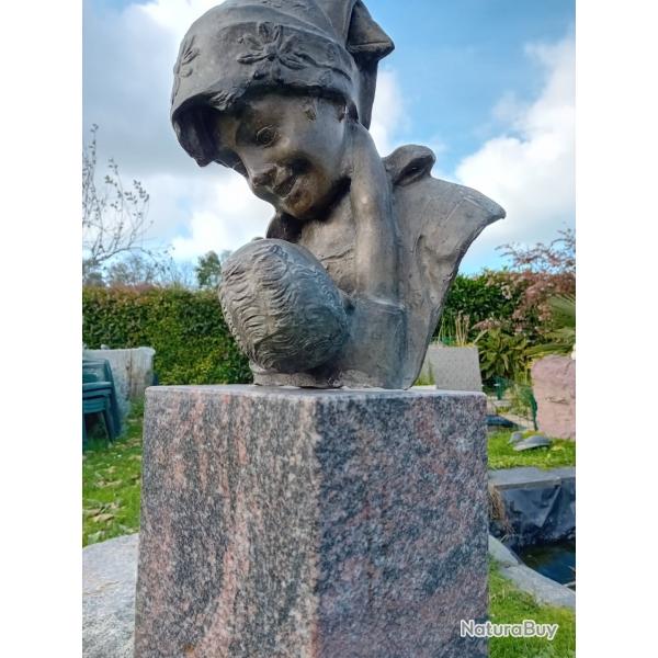 Ravissante rare sculpture sign en bronze 60 cm