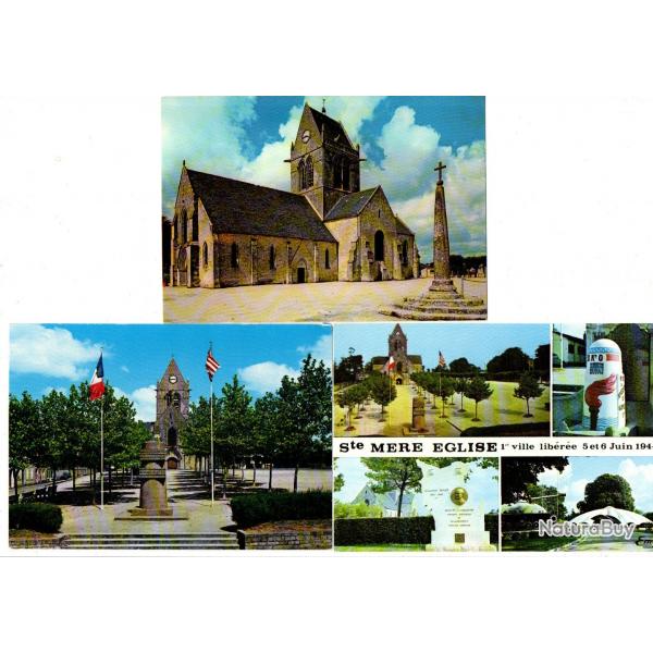 sainte mre glise lot de 3 cartes