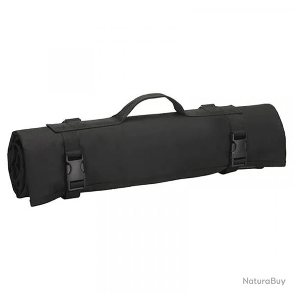 Tapis de Tir Tactique Etanche XXL 208×150 cm Antidérapant Enroulable MOLLE Idéal Chasse Tir Noir