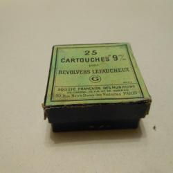 BOITE DE 25 CARTOUCHES CALIBRE 9MM A  BROCHE